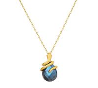 Satya Jewelry Kette Inner Knowing Labradorite Snake, vergoldet