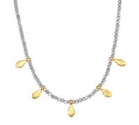 Satya Jewelry Kette Inspired Beginnings Labradorite Petal Beaded, vergoldet