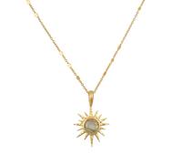 Satya Jewelry Kette North Star Labradorite Starburst, vergoldet