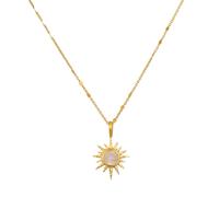 Satya Jewelry Kette North Star Moonstone Starburst, vergoldet
