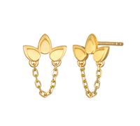 Satya Jewelry Ohrringe Bloom of Hope Lotus Chain, vergoldet