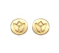 Satya Jewelry Ohrstecker Lotus Stud, vergoldet