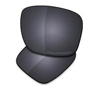 Saucer Premium-Ersatzgläser, kompatibel mit Ray-Ban Andy RB4202 55 mm Sonnenbrille, Schild, schwarz, polarisiert, Einheitsgröße