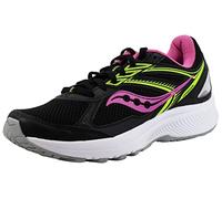 Saucony Damen Cohesion 14 Straßenlaufschuh, Schwarz/Pink/Gelb, 40 EU