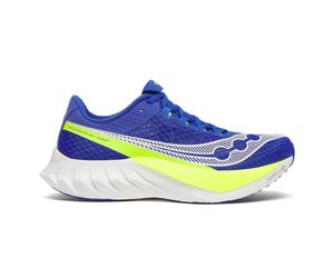 Saucony Endorphin Pro 4 Wettkampfschuh Herren-Blau,Zitronengelb, Größe 43
