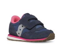 Saucony Originals Baby Jazz HL Sneaker, Navy/Silver/Pink, 32 EU