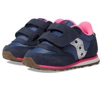 Saucony Originals Baby Jazz HL Sneaker, Navy/Silver/Pink, 23 EU