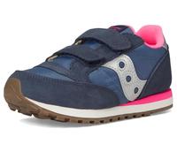 Saucony Originals Unisex Kinder Jazz Double HL Sneaker, Marineblau, Silber, Rosa, 30 EU