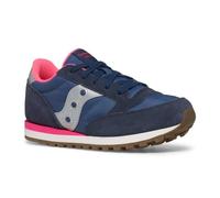 Saucony Originals Unisex Kinder Jazz Original Sneaker, Marineblau, Silber, Rosa, 32 EU