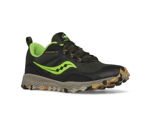 Saucony Peregrine 12 Shield Kinder Laufschuh wasserabweisend - SK267297 Black/Slime 37,5