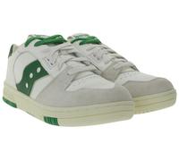Saucony Sonic Low Herren Sneaker aus Echtleder Turn-Schuhe Alltags-Halbschuhe S70788-1 Weiß/Grün 40