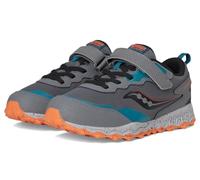 Saucony Unisex-Kinder-Verschluss für Peregrine Kidz, Grau/Blaugrün, 5.5 Wide Big Kid