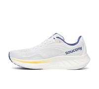 Saucony Women's Ride 18 Sneaker, White/Azurite, 42 EU