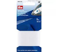 Saumvlies mit Trägerpapier zum Einbügeln, 38mm, weiß