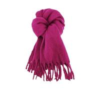 SAUTRV Glory Max Unisex einfarbiger Winterschal fühlt sich weich an, klassisch, 90 Damen-Winter-Strickschals, hot pink, One size