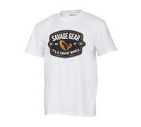 Savage Gear Shirt Badge Logo T-shirt Xl Weiss Weiß