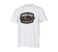 Savage Gear Badge Logo Tee Gr.L White