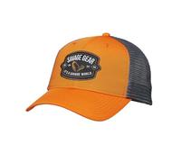Savage Gear Badge Trucker Cap | Snapback Angelhut für Raubfischangler, Köderangeln & Outdoor-Sessions | atmungsaktive Polyester-Angelkopfbedeckung | verstellbare Passform | Orange