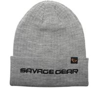 Savage Gear Fold-Up Beanie One Size Light Grey Melange Wintermütze Angelmütze