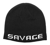Savage Gear Logo Beanie One Size Black/White Wintermütze Angelmütze