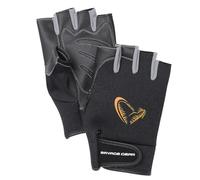 Savage Gear Neoprene Half Finger Gloves Black - Angelhandschuhe