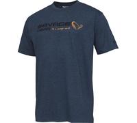 Savage-Gear Signature Logo T-Shirt GrÃ¶ÃŸe XXL Farbe Blue Melange
