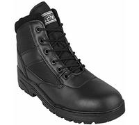 Savage Island Schwarze Leder Combat Boots Einsatzstiefel Kampfstiefel Mittelhoch Bundeswehr