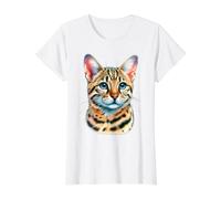 Savannah Cat Bengal Preisgünstiges Grafik-T-Shirt, Damen, Weiß, XL