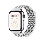 SaveFamily SaveWatch Plus 2 - Smartwatch für Kinder mit GPS, Kamera mit 8 MP, WhatsApp sicher … - silberfarbenes Zifferblatt und Zickzack-Stoffarmband