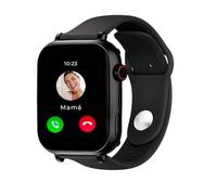 SaveFamily SaveWatch Plus 4G. Smartwatch für Kinder. Anruf, Video, Face ID, Anpassbare Bänder, UltraSlim, Hintergrundbilder, Musik, Bluetooth, App Store (Black is Black)