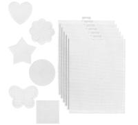 SAVITA 12stk Kunststoff-Maschengewebe Platten, 14 CT Mehrere Formen Kunststoff-Maschengewebe Bastelplatten für Kreuzstich Stickerei Aida-Stoff Nadelarbeit DIY Häkelprojekte