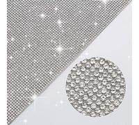 SAVITA 19440 Stück / 2 Bögen Strass-Aufkleber, Bling-Kristalle, selbstklebend, für die Dekoration von Autotelefonen, 20 x 24 cm (Silber)