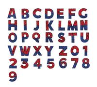 SAVITA 36 Stück Aufnäher zum Aufbügeln, Comics Cartoon-Held Spinne gestickte Applikation Buchstaben und Zahlen applikationen zum aufnähen für Jungen Kinder und Fans für Kleidung Hüte Rucksäcke