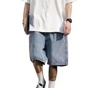 Sawmew Shorts Herren Kurze Baggy Jeans Jorts Y2K Baggy Jungs Hip Hop Skater Hose Jeansshorts Denim Shorts Bermuda Jeans Shorts(Light blue,XL)