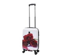 SAXOLINE Koffer Trolley Blumen Rosen Motivkoffer Rosenmotiv Gr.S 55 cm