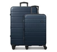 Saxoline Miami 4 Rollen Kofferset 2-teilig mit Dehnfalte blau