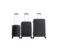SAXOLINE Twist Koffer/Gepäck/Trolley-Set, 54/67/76 cm (S/M/L), 8 Rollen, Schwarz