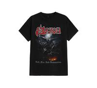 Saxon Hell Fire and Damnation T Shirt S