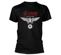 Saxon 'Wheels of Steel' (Schwarz) T-Shirt (as3, Alpha, x_l, Regular, Regular)