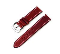 SAXTZDS 18mm - 24mm Universal-Vintage-Leder-Uhrenarmband-Uhrenersatzbänder Quick Release Pins Uhrenarmband, 19mm