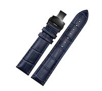 SAXTZDS Dunkelblaues Uhrenarmband für Armband mit Faltschließe Echtes Lederarmband Uhrenarmband 12mm - 23mm, 22mm