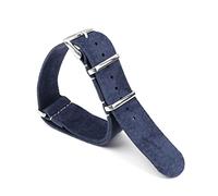 SAXTZDS Uhrenarmband aus Wildleder, 18mm, 20mm, 22mm, 24mm, weicher Ersatzgürtel, Uhrenzubehör, Blau, 20mm