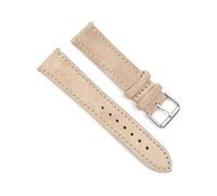 SAXTZDS Wildlederarmband 18mm - 24mm Handgefertigtes Uhrenarmband mit Schnellverschluss für Herrenuhrenersatz, Beige, 19mm