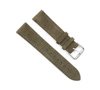 SAXTZDS Wildlederarmband 18mm - 24mm Handgefertigtes Uhrenarmband mit Schnellverschluss für Herrenuhrenersatz, Grün, 24mm