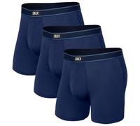 Saxx - Daytripper Boxer Brief Fly 3-Pack - Kunstfaserunterwäsche, Gr. S, blau (Navy)