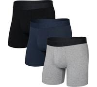 Saxx Underwear Herren Droptemp Cooling Cotton 3er Pack Boxer (Größe XL, grau)