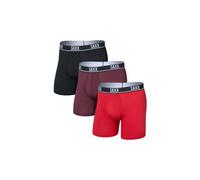 saxx essential performance mesh brief fly boxershorts rot braun schwarz herren 3er pack S