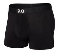 Saxx Men's Underwear Herrenunterwäsche - Vibe Super Weich Herren-Trunk-Boxers mit integrierter Pouch TM Unterstützung - Retroshorts-Unterwäsche für Herren, Schwarz, Klein