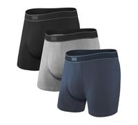 Saxx Men's Underwear Unterwäsche Herren Boxershorts - Daytripper Unterhosen mit integrierter Ballpark Pouch TM Unterstützung - 3er Packung, Schwarz/Grau/Marine Blau, Groß