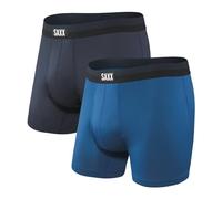 Saxx Men's Underwear Unterwäsche Herren Boxershorts- Sport MESH Herren Unterhosen mit integrierter Ballpark Pouch TM Unterstützung - 2er Packung, Marine Blau/Anthrazit, XXL